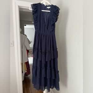 navy blue midi/maxi dress
